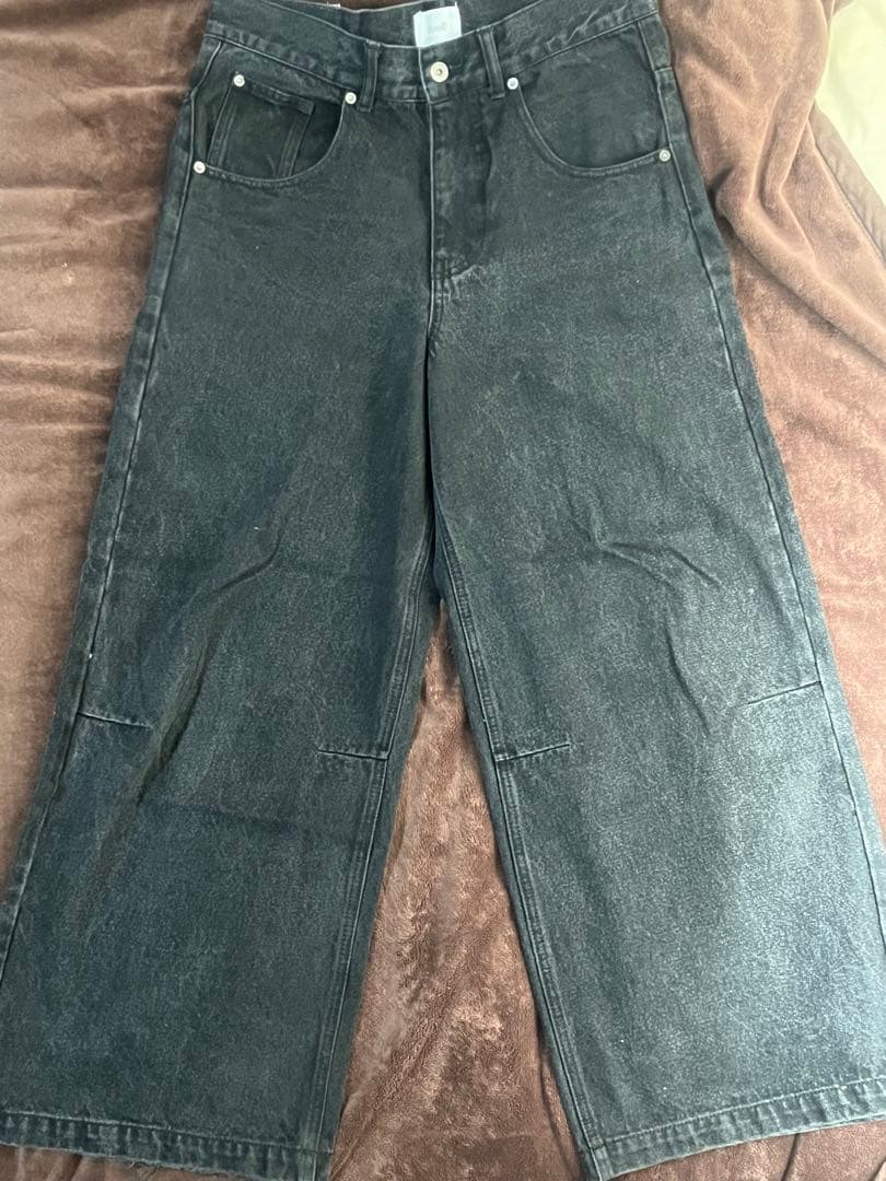 BlessU ブラックバギーデニムM 大人気商品レア