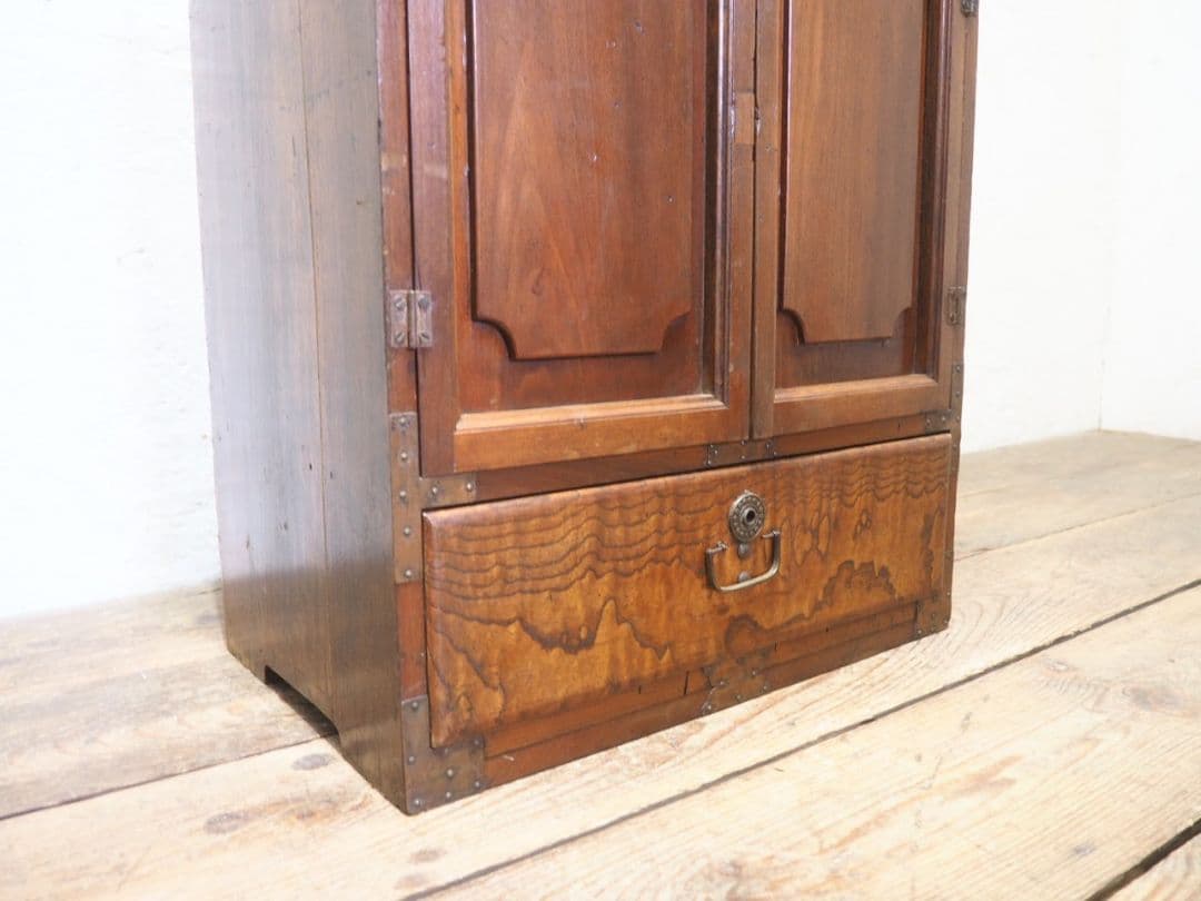 1209 アンティーク　収納棚　飾り棚　箪笥　引き出し　ケース　レトロ　骨董