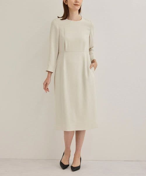 ロペ トリアセダブルクロスウエストコンシャスワンピース38