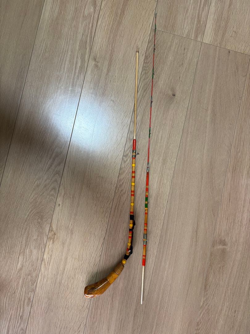 名竿　涸沼竿　茨城　 ハンドメイド 竹竿 和竿　未使用　一点もの　和竿工房吉田