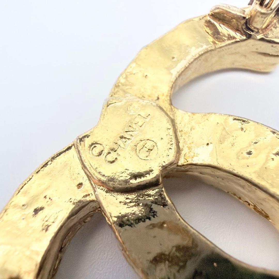 シャネル ココマーク ラインストーン ブローチ レディース ビンテージ ゴールド