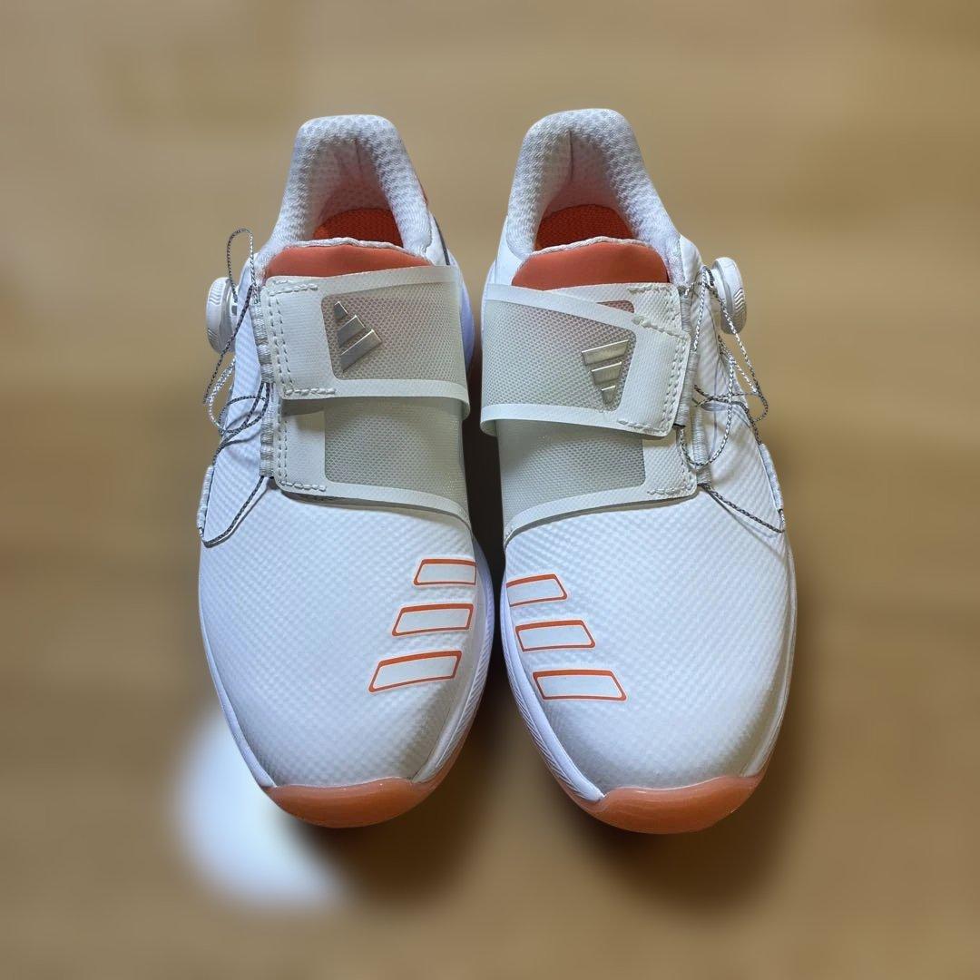 新品未使用！adidas ゴルフシューズ 女性用 ホワイト/オレンジ