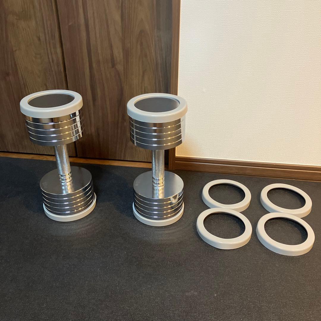 【直接引取り】Northdeerダンベル25kg×2個クロームメッキ