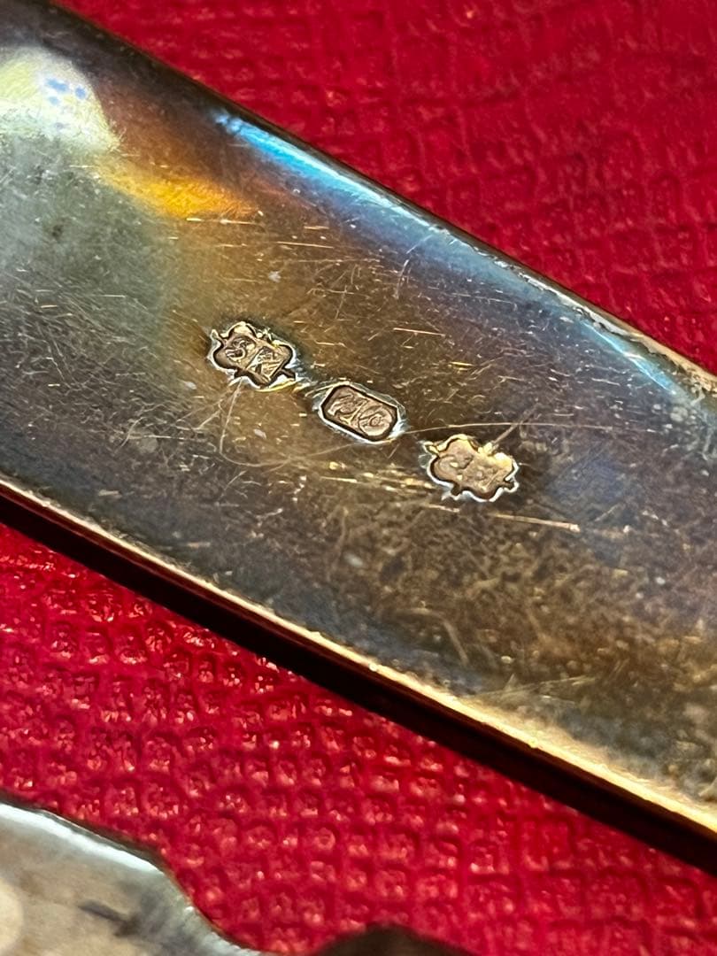 英国製　イギリス銀器　シルバープレート　フィッシュ　ナイフ　フォーク　カトラリー