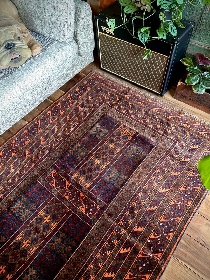 トライバルラグ　ヴィンテージラグ　アフガンラグ　トルクメン　アリホジャ　美品