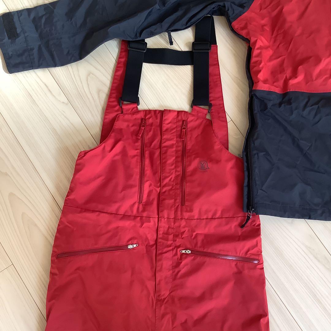 064UNFUDGEアンファッジ　メンズスノーボードウェアーセットアップビブパン