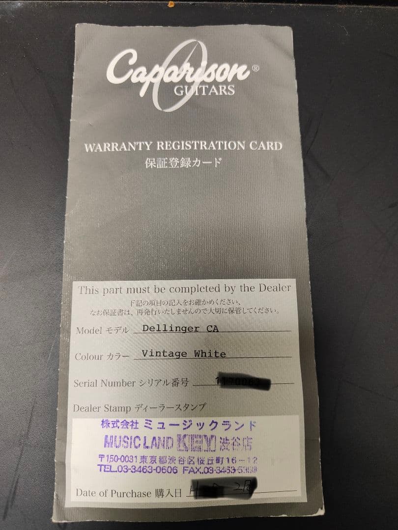 CAPARISON DELIINGER CA クリストファーアモットモデル