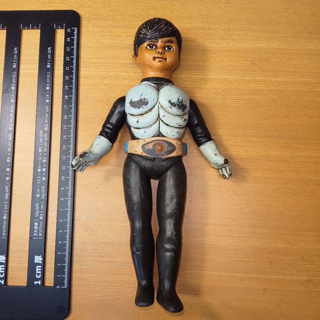 週休価格　旧バンダイ　面とれ　仮面ライダー1号　マスク無し　25センチ