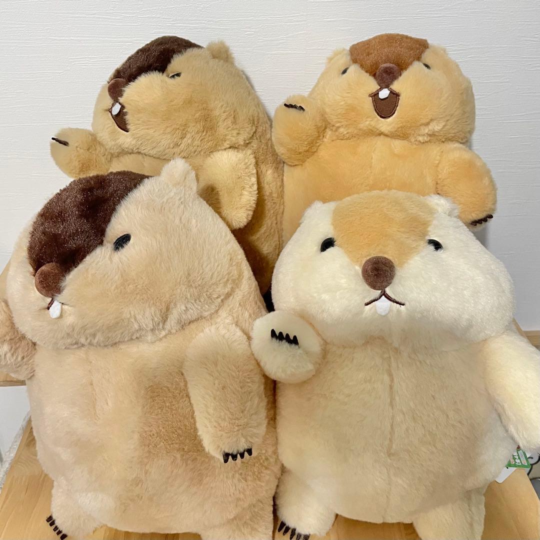【新品タグ付き】マーモットのもっとっと ギュイーン JVぬいぐるみ 4種セット