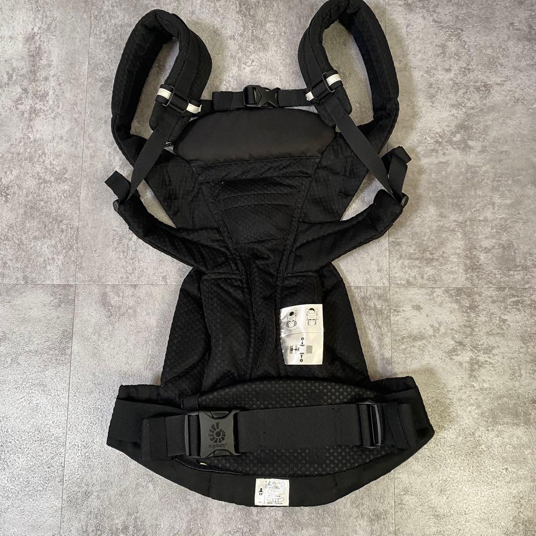 【美品】エルゴ ergo オムニブリーズ 抱っこ紐 黒 ブラック よだれカバー付