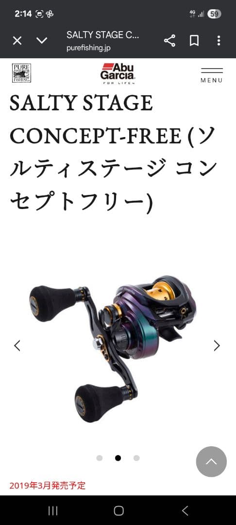 アブガルシア Abu Garcia ソルティーステージ コンセプトフリー