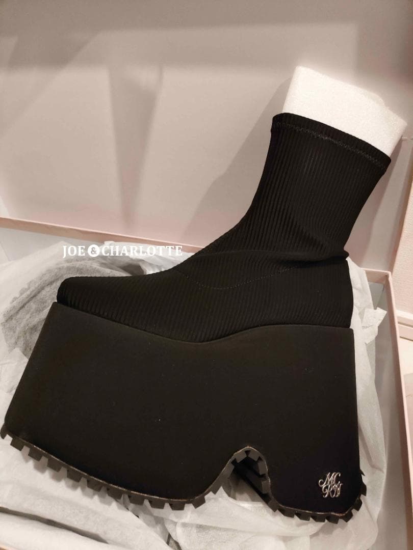 ミシェルマカロン michell macaron 厚底ストレッチショートブーツL