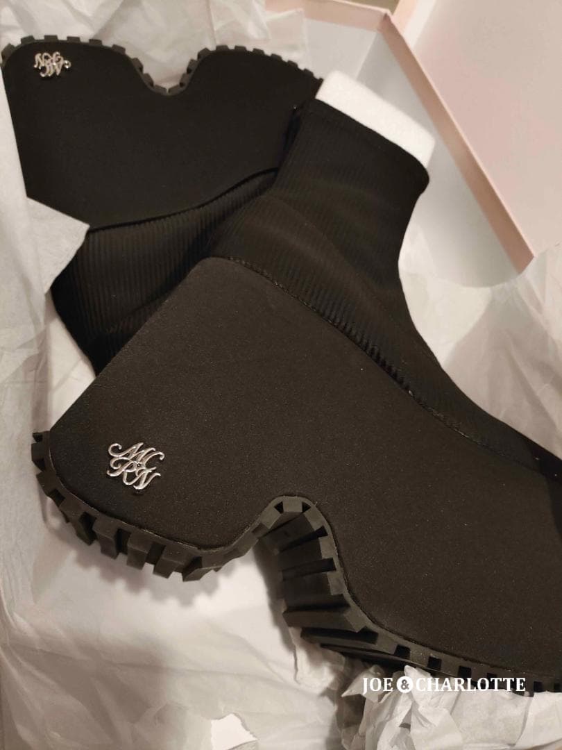 ミシェルマカロン michell macaron 厚底ストレッチショートブーツL