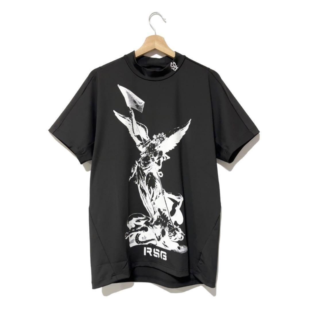 ラッセルノ ゴルフ ショートスリーブ エンジェル モックネック ブラック S 3