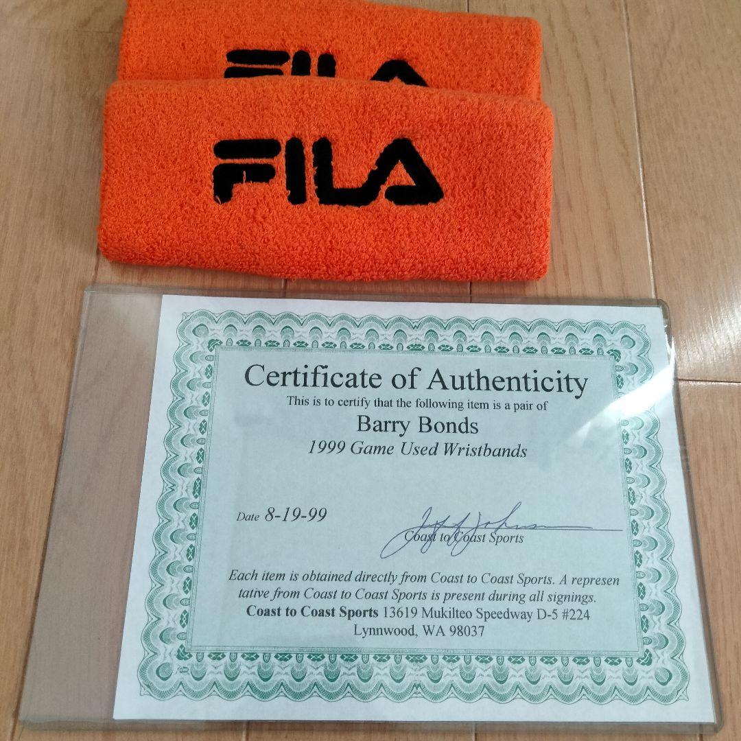 バリーボンズ 実使用リストバンド2本