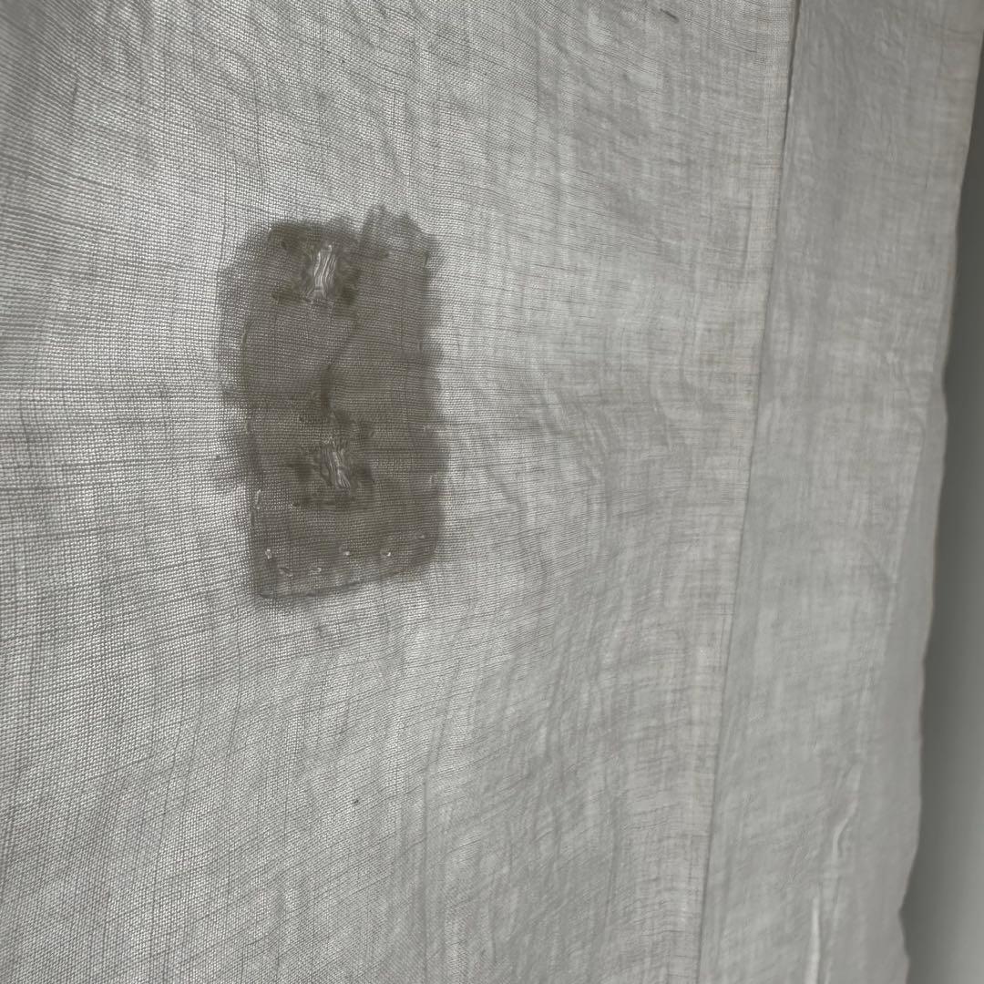 古道具/大判白磁リングの古布カーテン　幅165㎝×丈200㎝