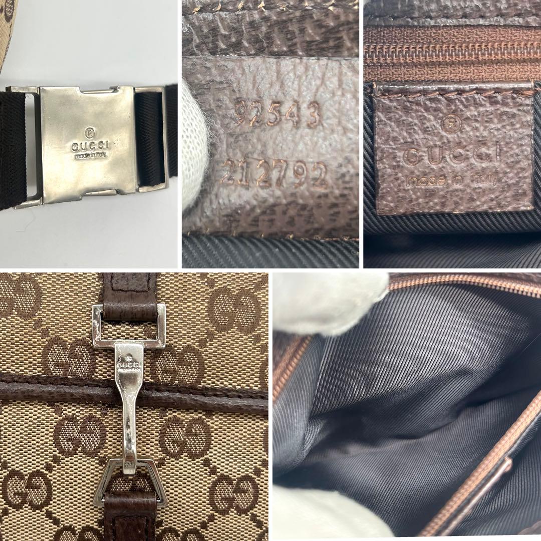 【希少】GUCCI グッチ ウエスト ボディバッグ ジャッキー GGキャンバス