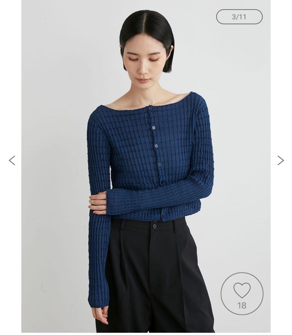 miesrohe スクエアパターンニットＣＤ　ダークブルー