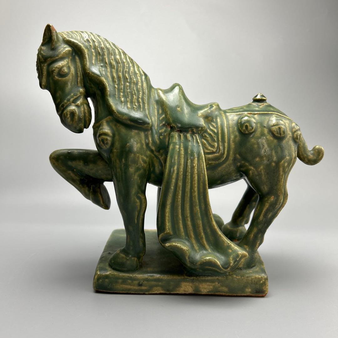 陶器の馬の置物　蔵出し骨董品