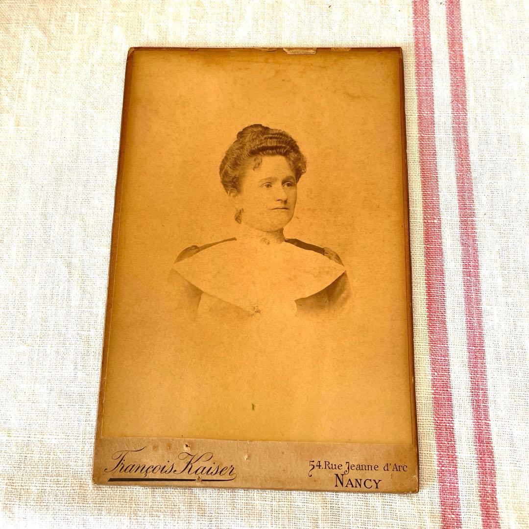 フランスアンティーク フォトフレーム　ガーランド装飾　フォトカード