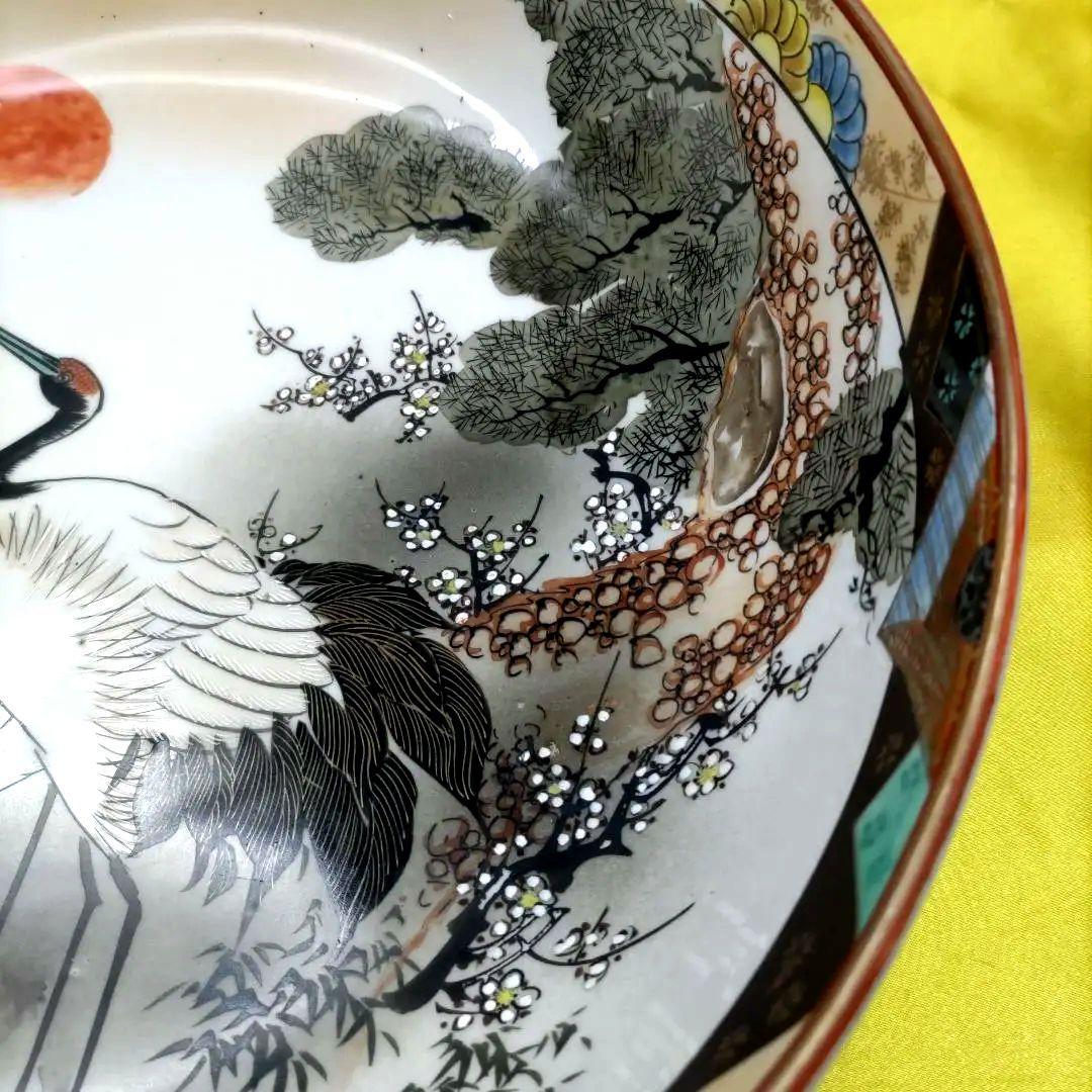 九谷焼　古九谷　金彩　色絵　三ツ鉢　小鉢　中鉢　大鉢　8寸9寸1尺鉢　3客セット