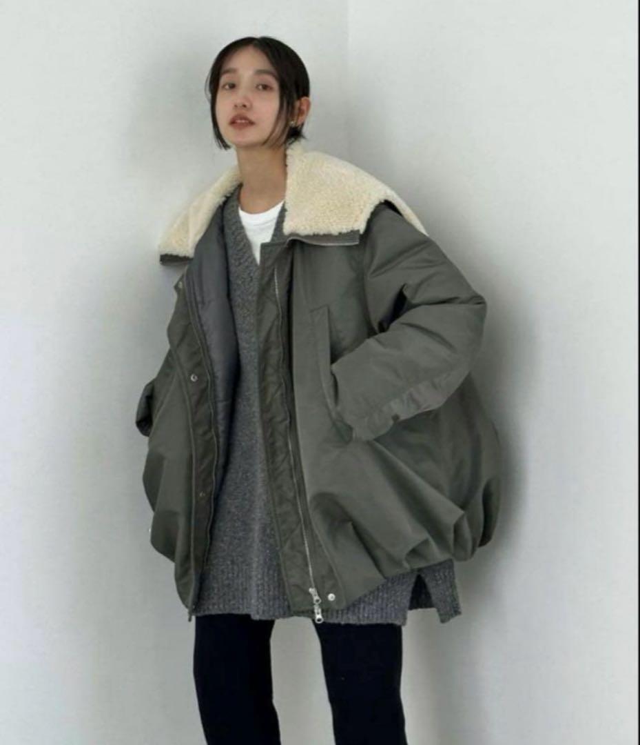 CLANE BALLOON DESIGN HOODED N3B カーキ　M