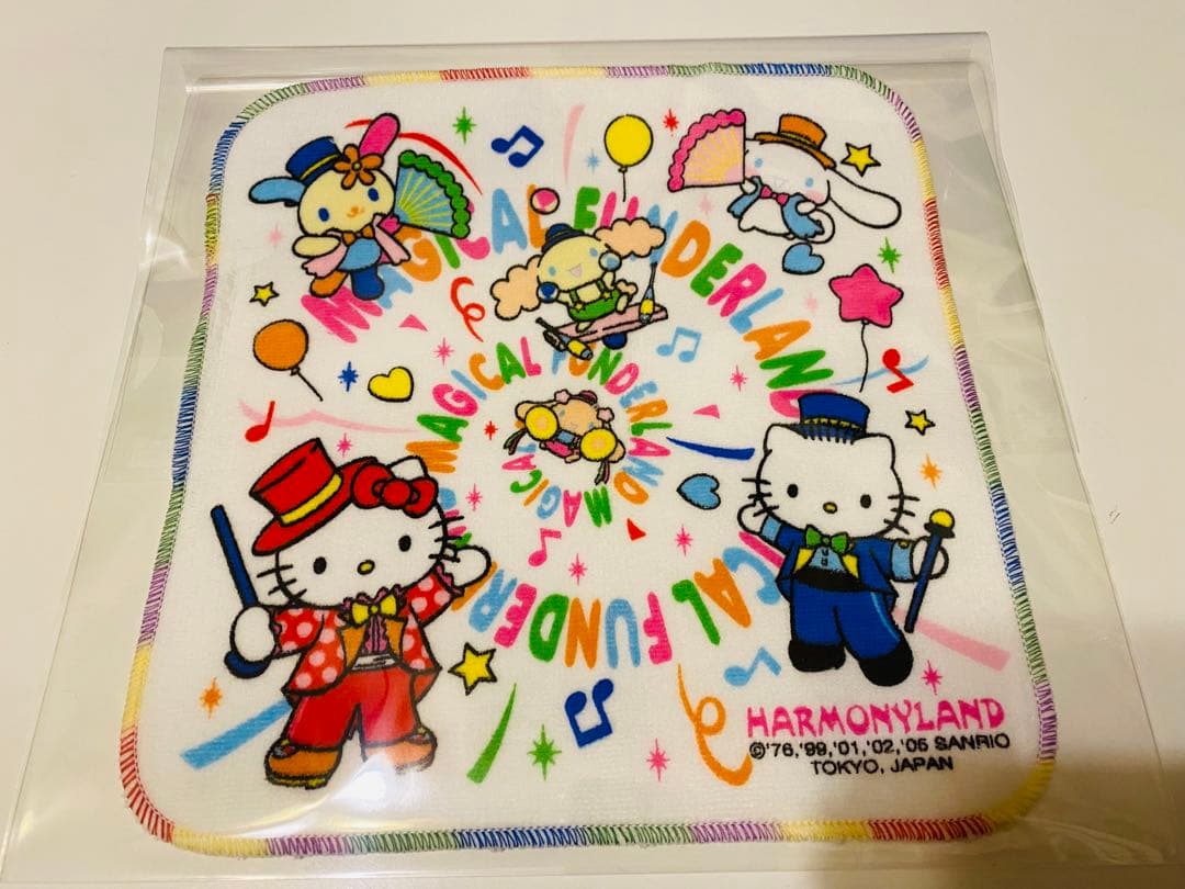 ①激レア！Hello Kittyハーモニーランド限定タオル1999年！平成レトロ