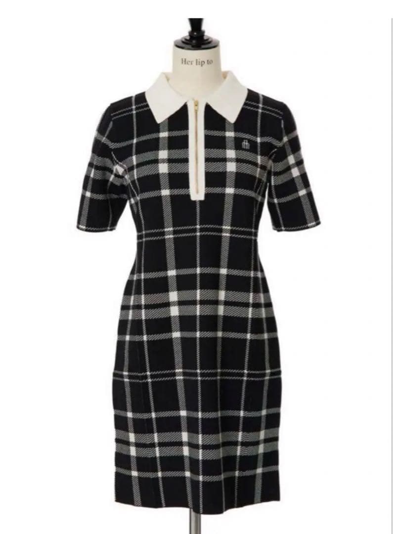 ワンピース Her lip to Trois Logo Knit Mini Dress