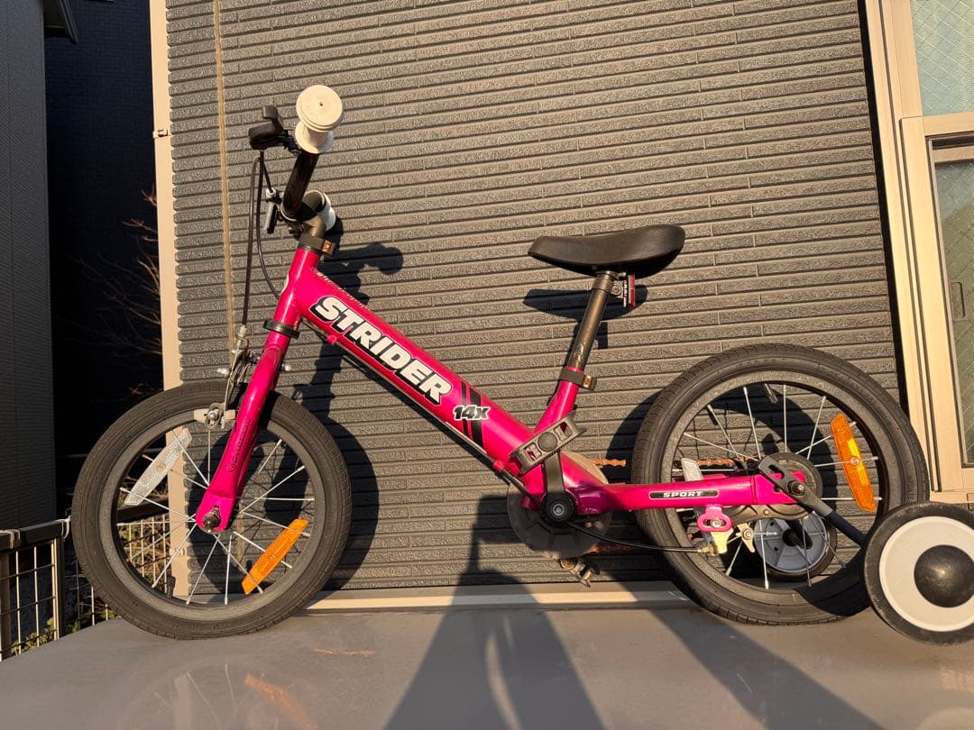 STRIDER 14インチ キッズバイク ピンク×白