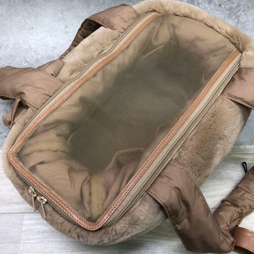 M*a様 未使用 for pets only リボン付きファーキャリーバッグ 犬