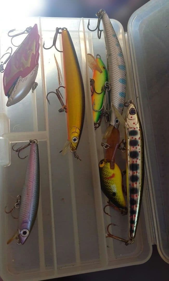 釣具用品★バス釣り★ホーグリー・ルアー★ミノーセット★グラインダー武蔵ルアー付