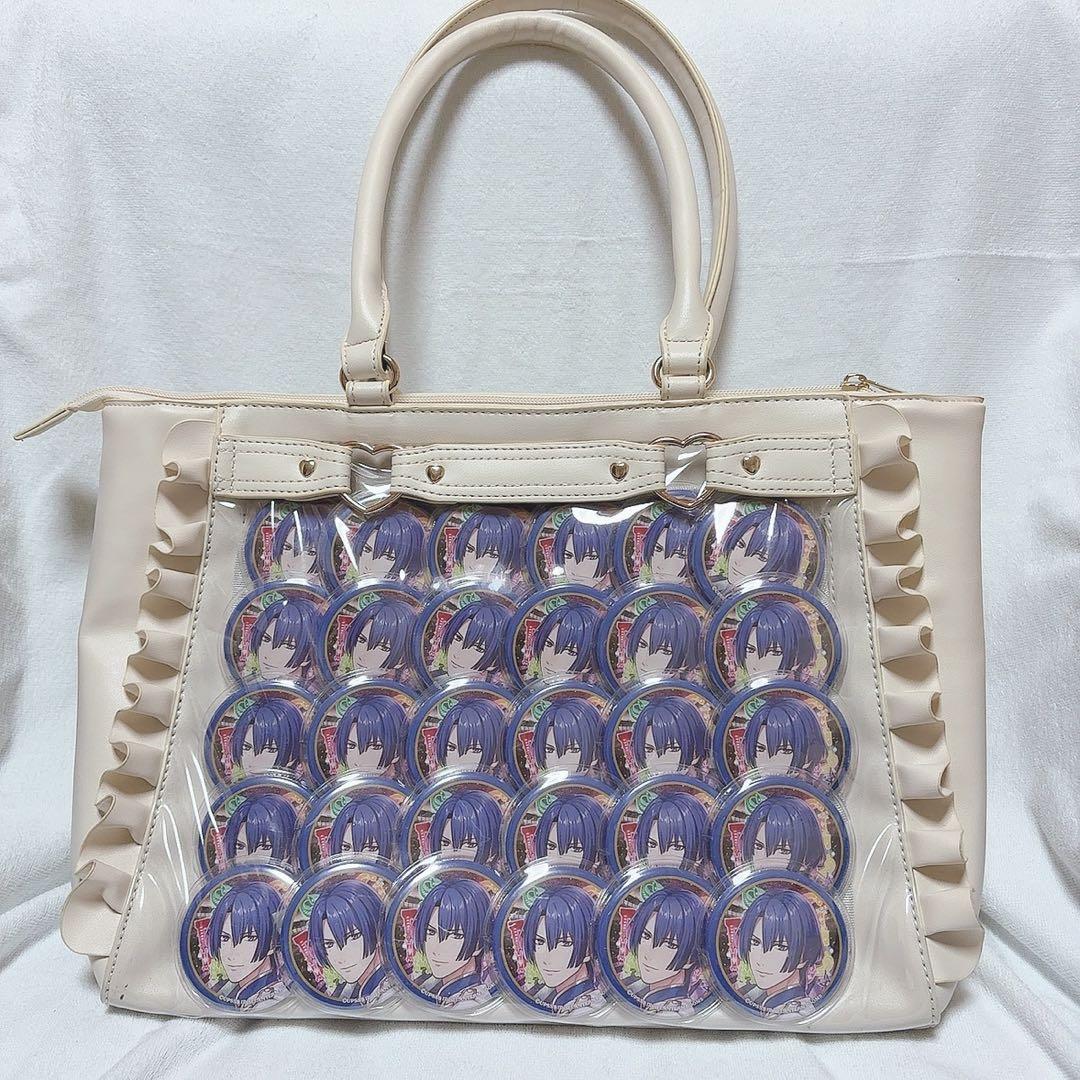 A4痛バッグ ザッカマート アイボリー うたプリ SSS2 聖川真斗 缶バッジ