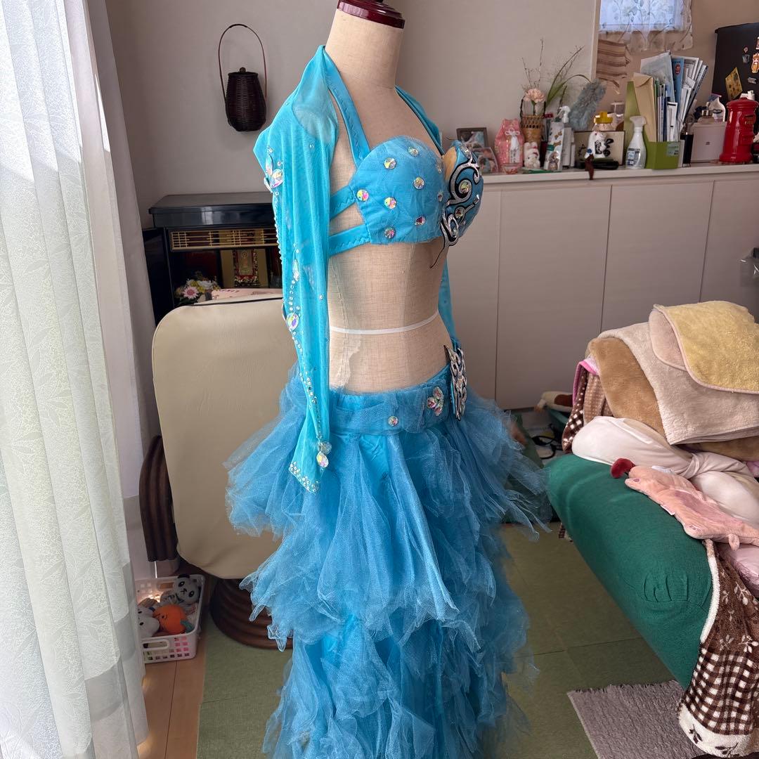 青いベリーダンスセットアップ