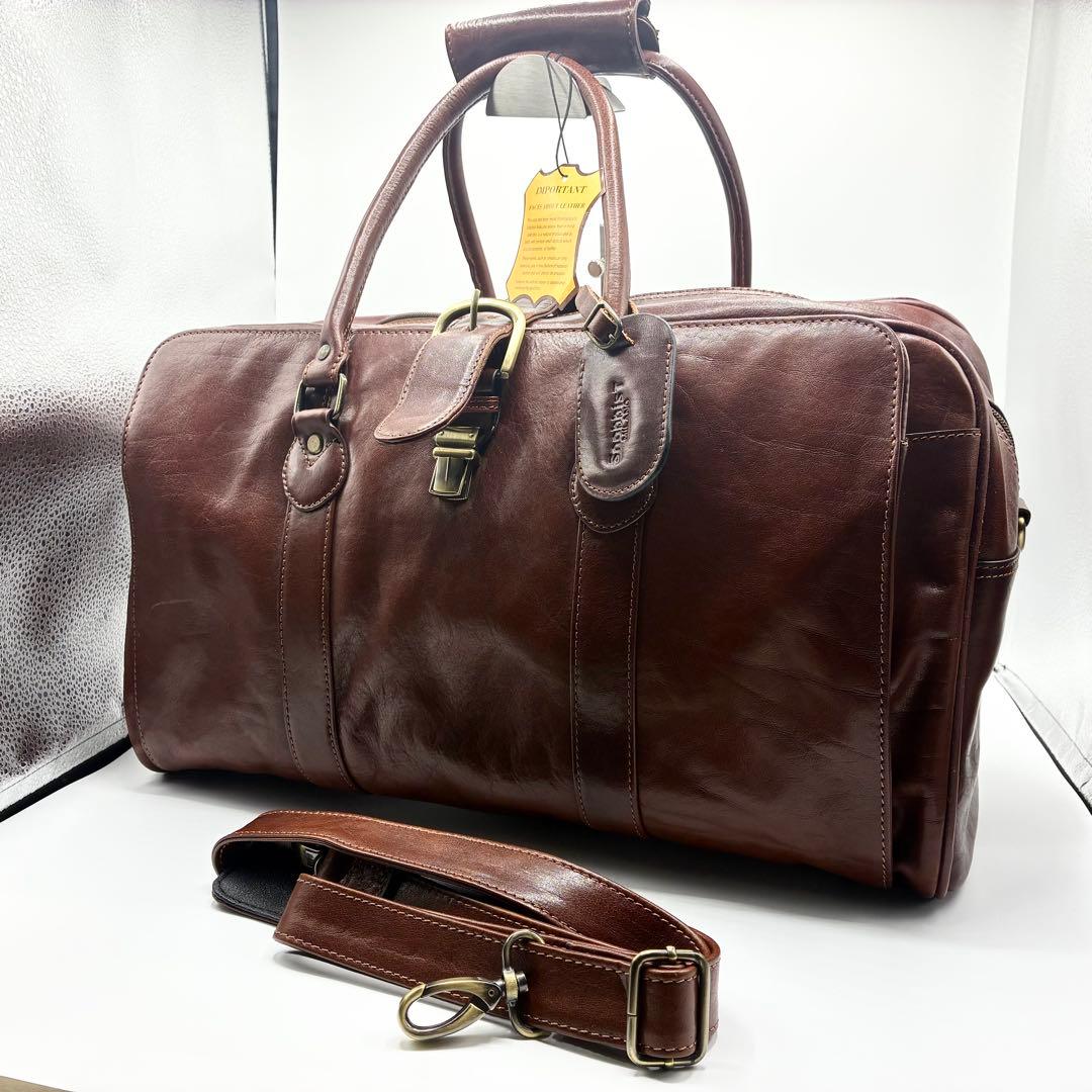 【極美品】⭐️スノビスト Snobbist オールレザーボストンバッグ 2WAY