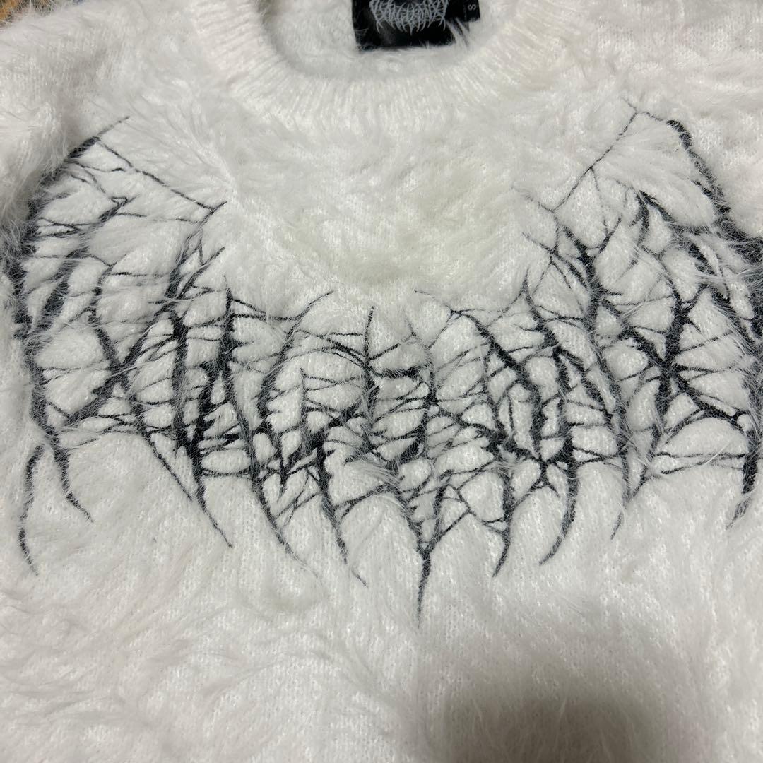 yxngbratz ヤンブラ　YB Logo Knit White ニット