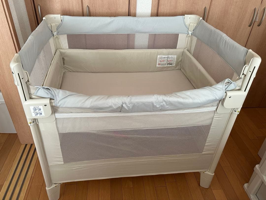 超美品 Aprica折り畳みベビーベッド ココネルエアー AB