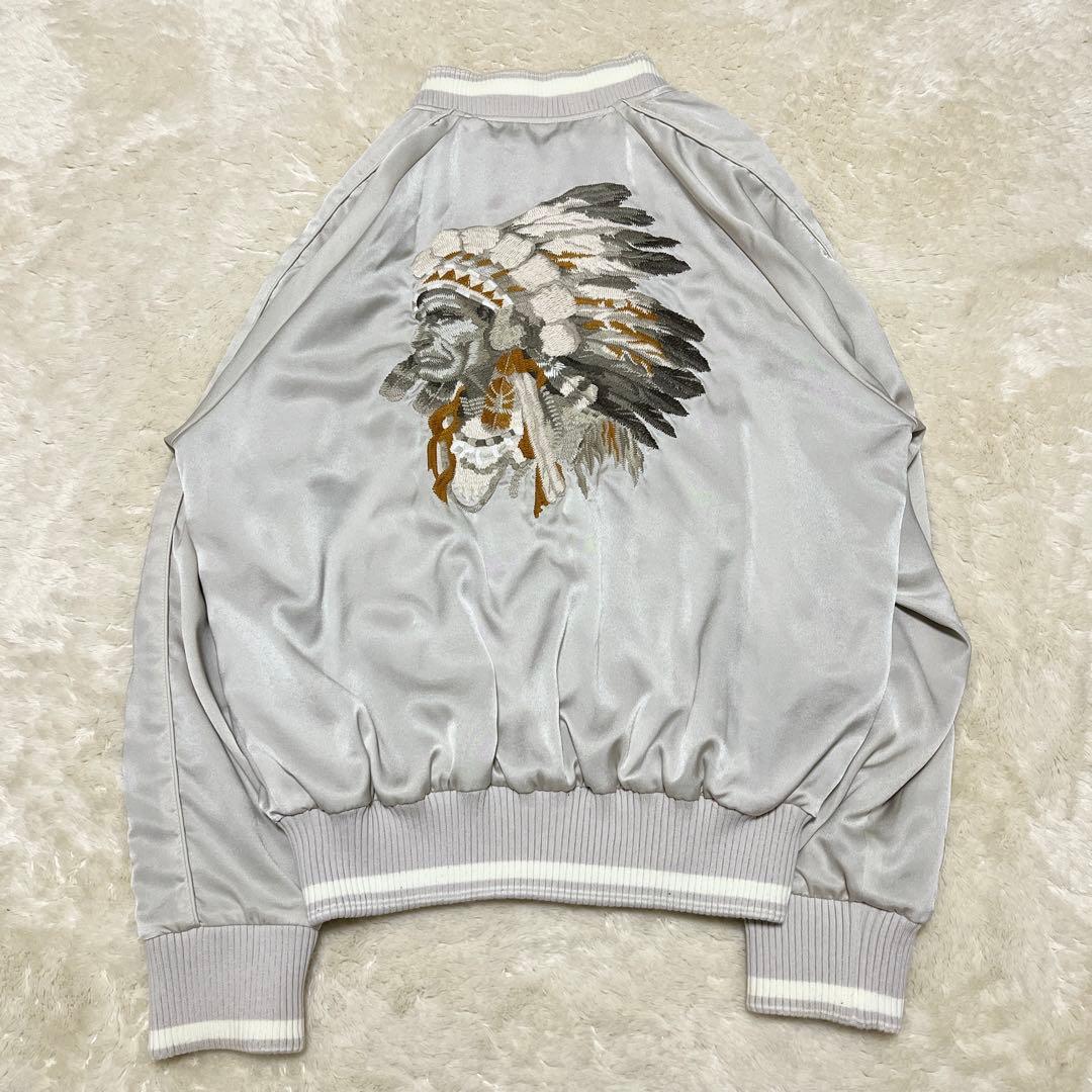 ✨希少色✨goa インディアン バッファロー刺繍 リバーシブル スカジャン