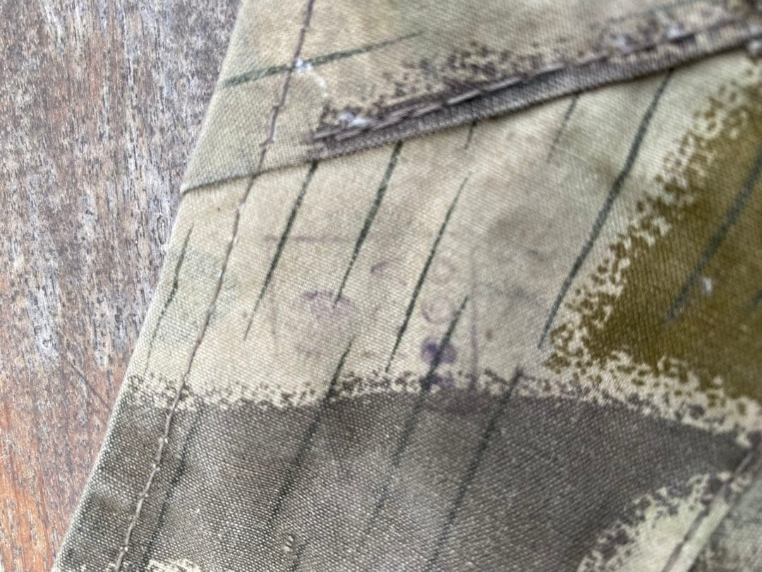 60sビンテージ　オーストリア軍　スワンプカモ　ツェルトバーン　軍幕　ポンチョ④