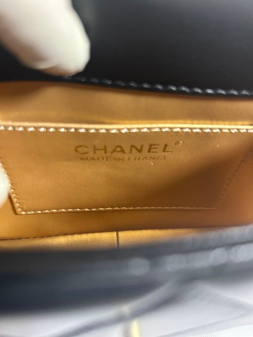 CHANEL ノベルティ ミニショルダーバッグ パールチェーン 黒