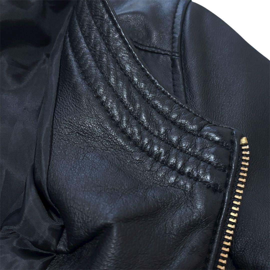 any SiS エニィスィス　ラムレザー　ライダースジャケット　美品　本革　黒