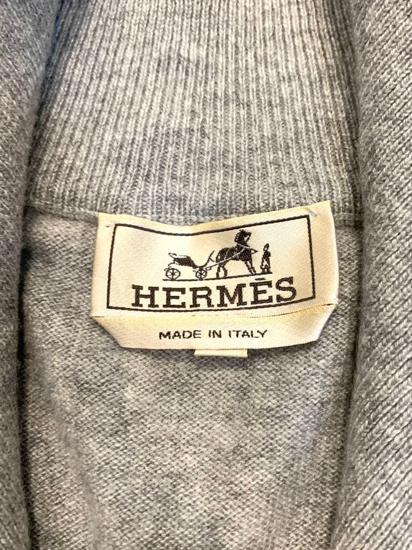 ✨美品正規品✨HERMES(エルメス)カシミヤ100%グレージップアップセーター