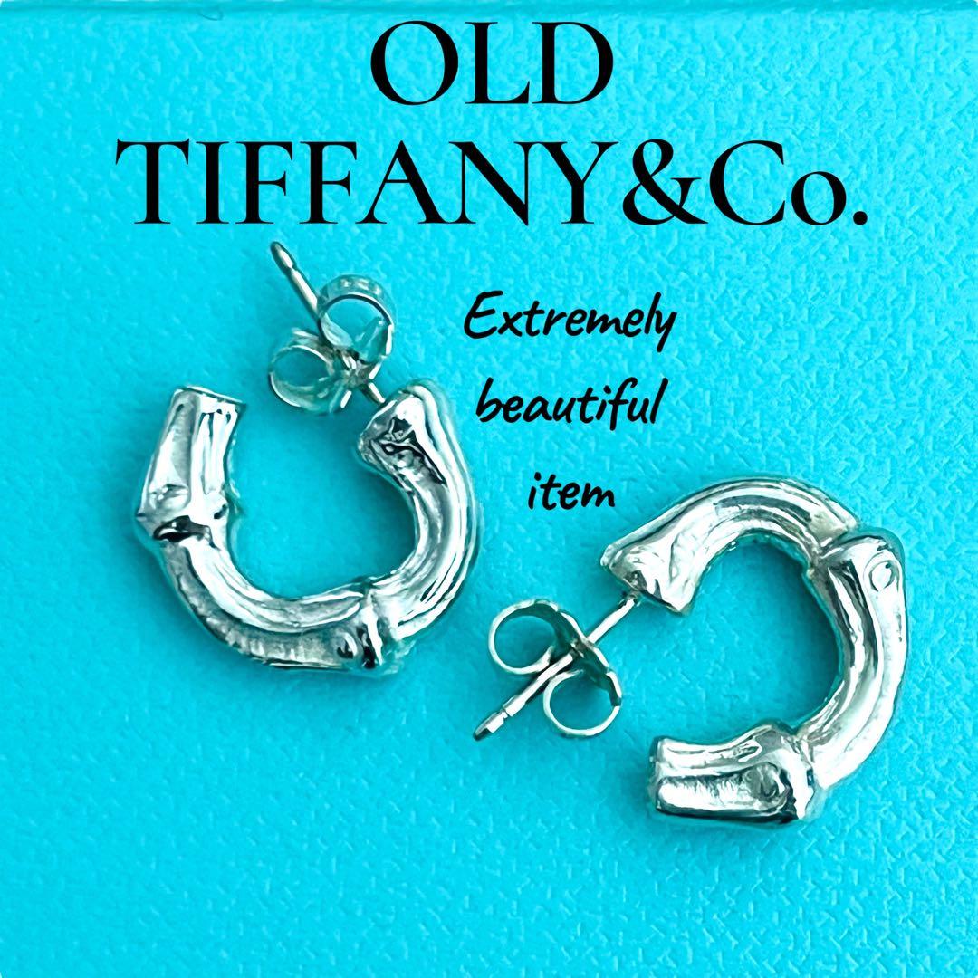 極美品　オールド　ティファニー　バンブー　ピアス　両耳　シルバー925 スモール