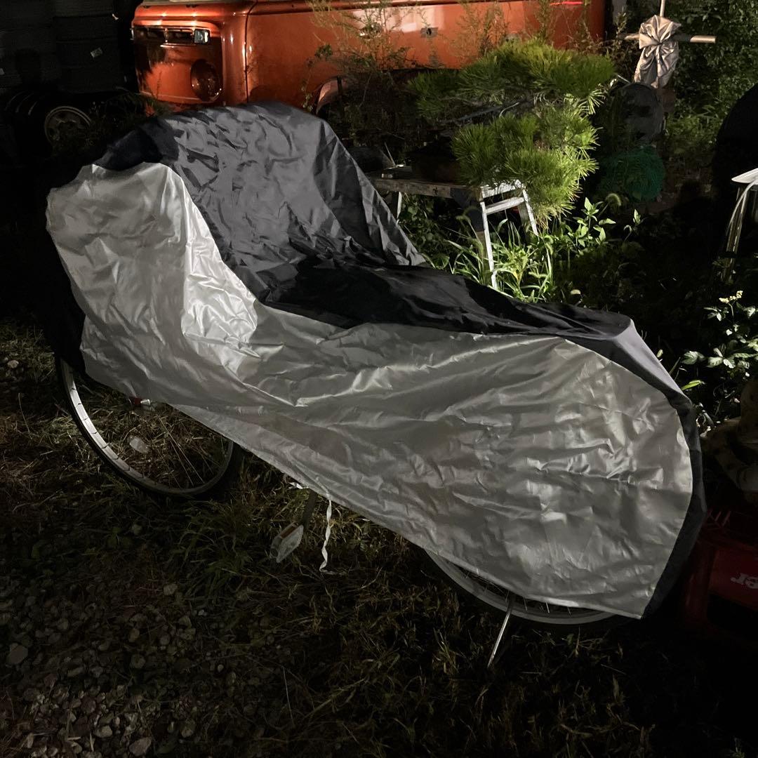 26インチオレンジ シティサイクル 前バスケット付き