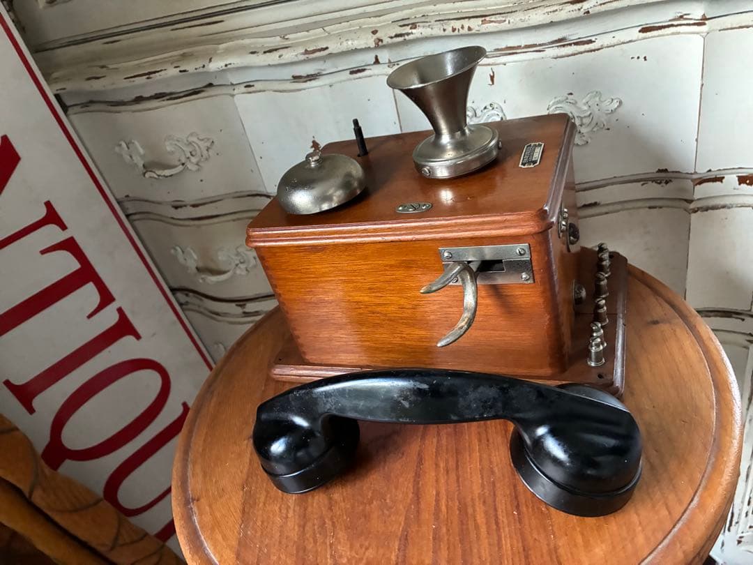 アンティーク　壁掛け式　木製　電話機　日本電信電話公社　骨董　Bell ベル