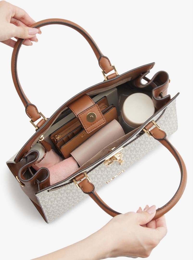 美品✴︎MICHAEL KORS HAMILTON サッチェル MKシグネチャーM