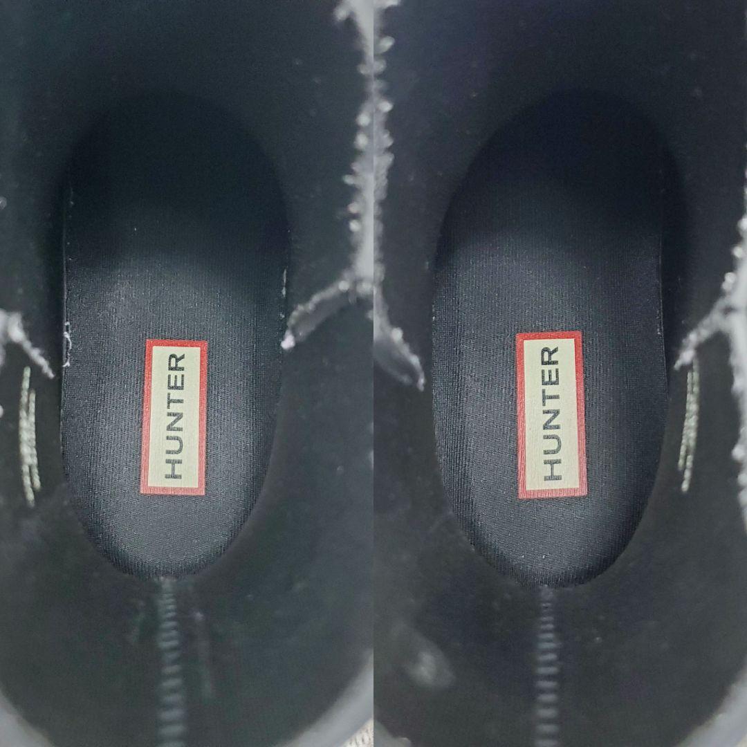 美品✨ハンター✨レインブーツ チェルシー プラットフォーム 23cm 黒