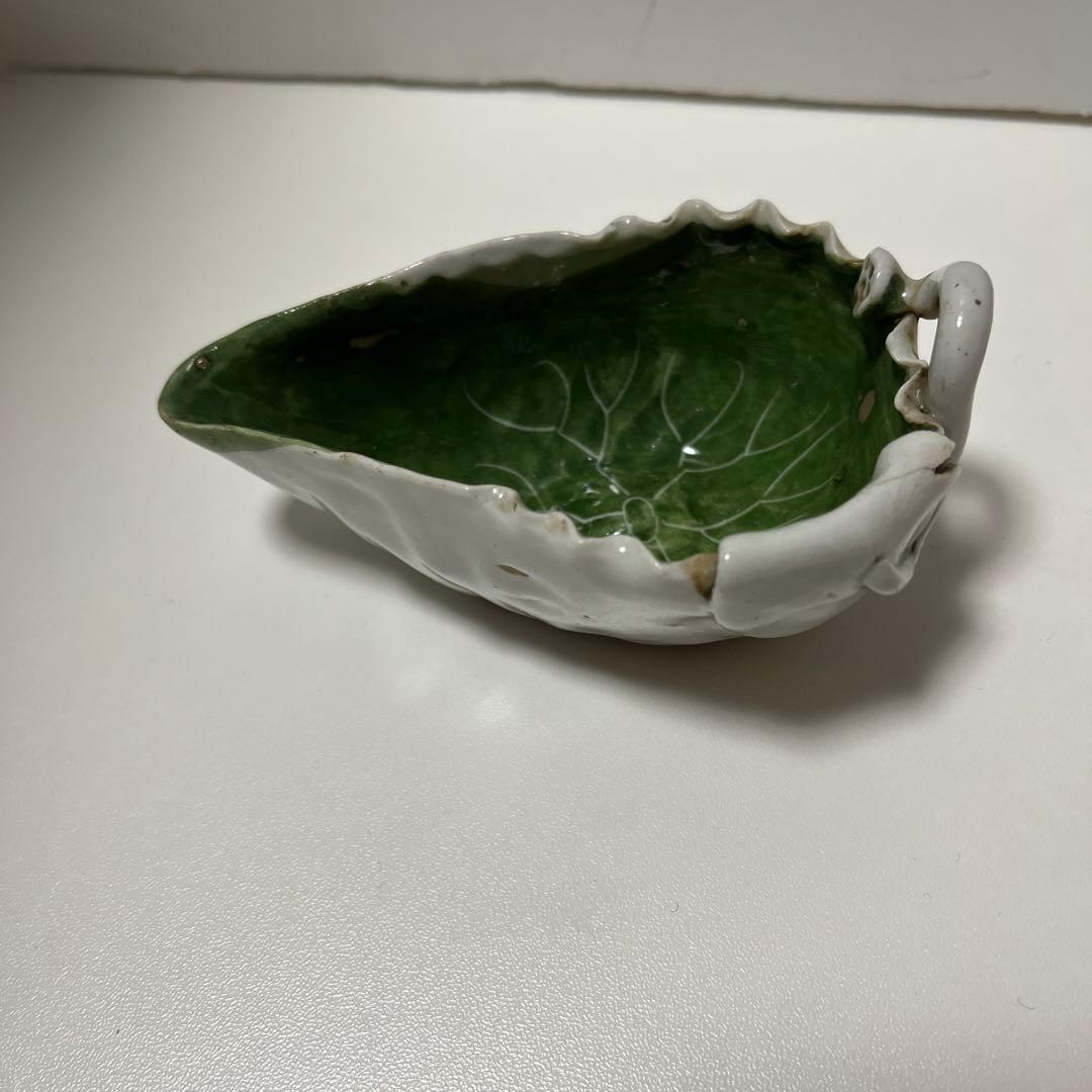 骨董　大正レトロ　希少　蓮葉形湯冷し