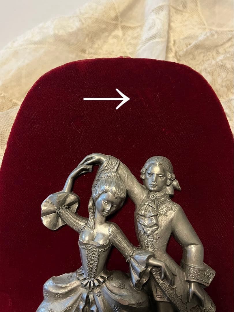 ◆フランスアンティーク｜手彫りピューター製E額壁掛け手作り置物王妃姫パリ貴族