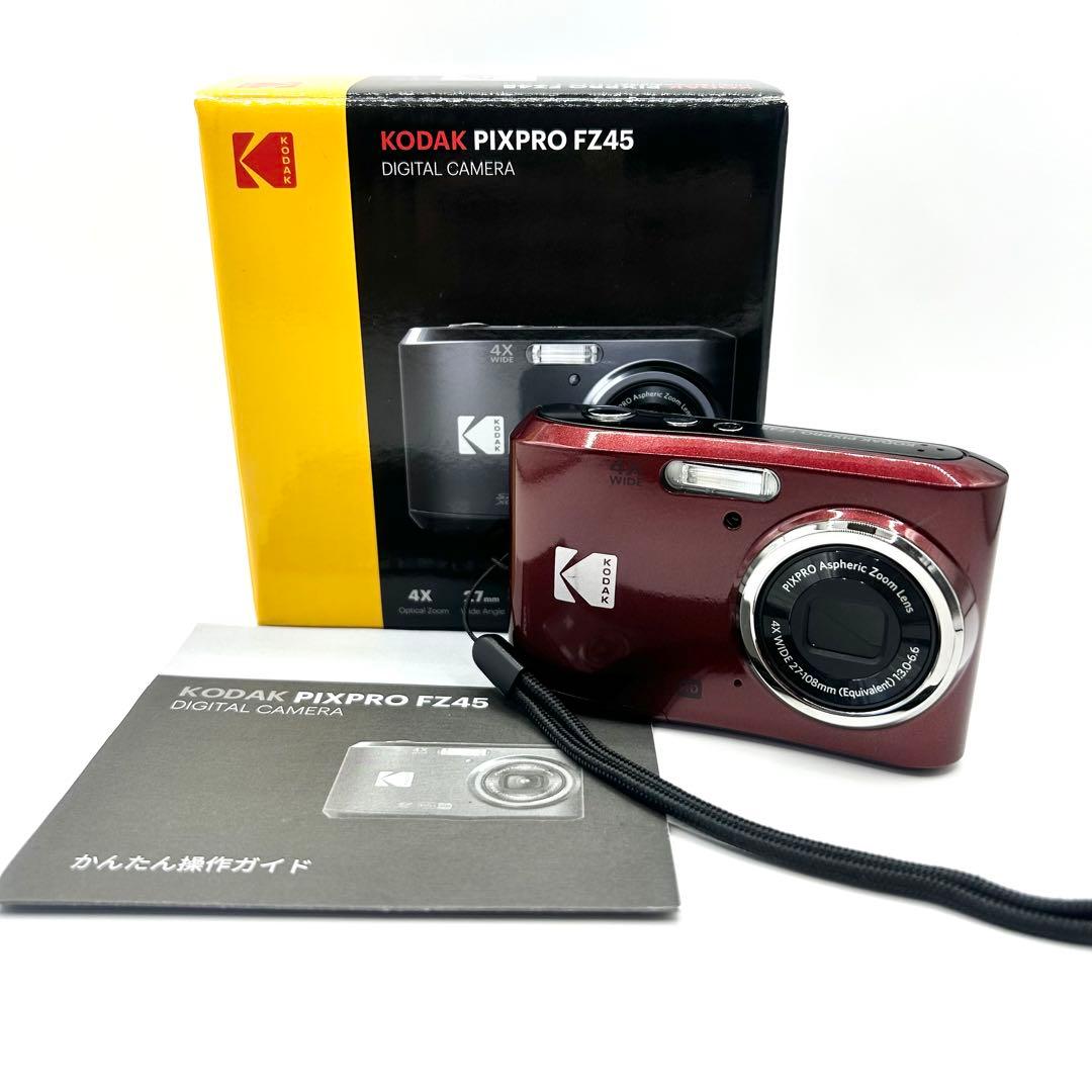デジタルカメラKODAK PIXPRO FZ45 レッドモデル 乾電池式