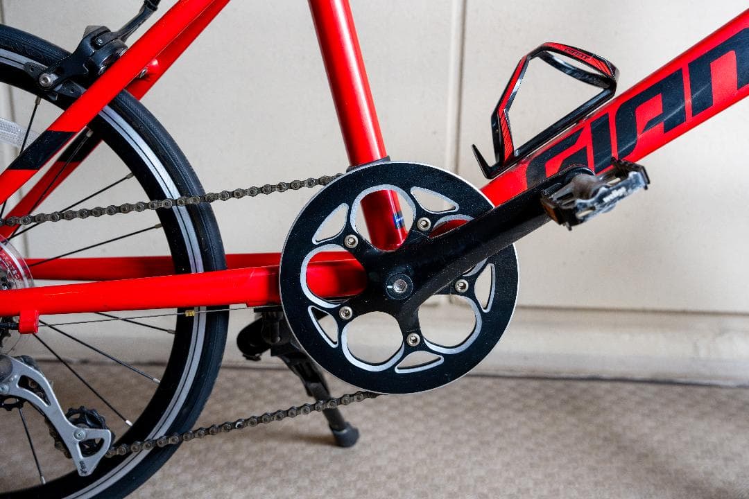 [中古][手渡希望]GIANT IDIOM2 折りたたみ自転車 赤 6段変速